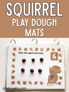 the squirrel play dough mats are perfect for learning numbers and counting with this free printable