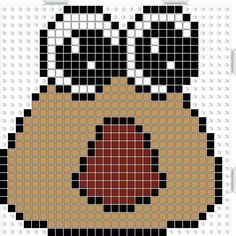 a cross stitch pattern with an image of a dog's head in the middle