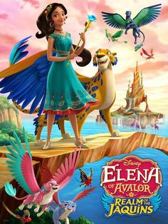 the poster for disney's new animated movie, elena and the island of the lost