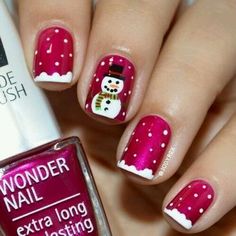 Wonder Nails, Unghie Nail Art, Winter Nail Art, Diy Nail Art, Winter Nail Designs