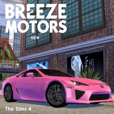 The Sims 4 Cars by Breeze Motors. Best Cars for The Sims 4. High Quality cars for The Sims 4. Lexus Lfa, Sims 4 Game, Ts4 Cc, Sims Mods