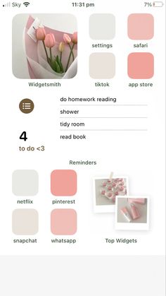 the color scheme for pink and white is shown