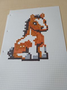 an image of a dog made out of legos on top of a piece of paper