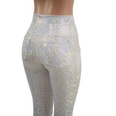 "Your favorite high waist leggings have the option of pockets! Front pockets, back pockets or BOTH! These flattering details are also super functional. Don't sacrifice comfort for convenience, get them both in these metallic pants! Rise: 11\" Inseam: 32\" If you would like a shorter or longer inseam, please enter it in the notes at checkout! This item is made to order. Ships out within 5 days of purchase. If you would like a shorter or longer inseam, please enter it in the notes at checkout! Wom Hoodie Romper, Flare Legging, Metallic Pants, High Waist Leggings, Womens Leggings, Fabric Yardage, Pocket Leggings, Olive Branch, Outfits With Leggings