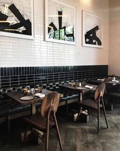 the dining room is clean and ready for customers to enjoy their meal at this restaurant