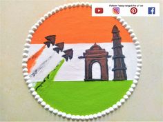 15 August Rangoli Ideas, Har Ghar Tiranga Rangoli, Patriotic Rangoli Designs, Rangoli For 15 August, Independent Day Rangoli Designs, Rangoli Design For Independence Day, Independence Day Rangoli Ideas, Independent Day Rangoli, Republic Day Rangoli Ideas