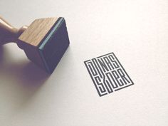 a rubber stamp with the word dance floor printed on it next to a piece of paper