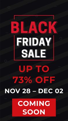 the black friday sale is up to 75 % off