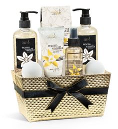 Luxury Body Care, Bath And Body Gift Set, Bath & Body Gift Set, Gold Basket, Gift Baskets For Women, Spa Gift Basket, Gift Sets For Her, Body Spa, Spa Gifts Set