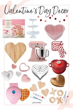 valentine's day decor is featured in this poster