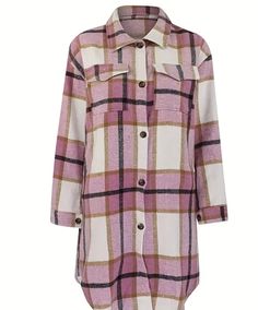 Pink plaid shacket knee length Plaid Shacket, Womens Jackets, Pink Plaid, Labour Day, Knee Length, Jackets & Coats, Jackets For Women, Bathing Beauties, United States