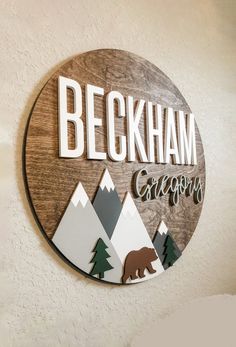 a wooden sign that says beckham grove