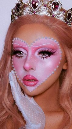 Holloween Makeup, Drag Make-up, Day Makeup Looks, Valentines Day Makeup, Valentines Makeup