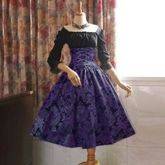 Pinup Costume, Dark Purple Dress, Robes Vintage, Old Fashion Dresses, Fairytale Dress, Womens Floral Dress, Vestidos Vintage, Mori Girl