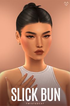 I sleek updo for outfits where you want your sim to have a clean, polished and minimalist vibe. Maxis match tight bun hairstyle cc for ts4.