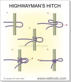 the instructions for how to tie a hitch