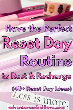 Rest, recharge, and reset with these 4 tips, and 40+ reset day routine ideas. Plus, a free printable! Reset Day Routine, Relaxation Techniques For Sleep, How To Relax Your Mind, Reset Day, Best Self Quotes, How To Relax Yourself, Sunday Reset, Calming Techniques, Goals Worksheet