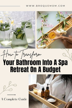 how to transform your bathroom into a spa retreat on a budget Turn Bathroom Into Spa, Spa Decor For Bathroom, How To Make Your Bathroom Feel Like A Spa, How To Create A Spa Like Bathroom, Spa Apartment Bathroom, Spa Aesthetic Bathroom, Spa Vibes Bathroom, Spa Bathroom Inspiration, Spa Tub Decor Ideas