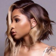 Brown Ombre Hair Color, Black Womens Hairstyles, Short Hairstyles For Black Women, Best Short Hairstyles, Brown Ombre Hair, Ombré Hair, Ombre Hair Color, Bob Styles, Trending Hairstyles