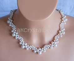 Pearl Necklace Wedding, Bridal Fashion Jewelry, Bridesmaid Jewelry Sets, Pearl Bridal, Long Beaded Necklace, Swarovski Jewelry, Swarovski Pearls, Bridal Necklace