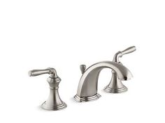 two handle bathroom faucet in satin chrome