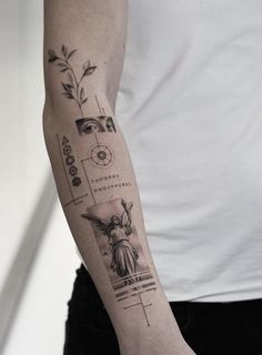 concept tattoo desing Concept Tattoo, Cool Forearm Tattoos, Geometric Tattoo Design, Body Tattoo, Greek Tattoos, Tatuaje A Color, Modern Tattoos, Small Tattoos For Guys