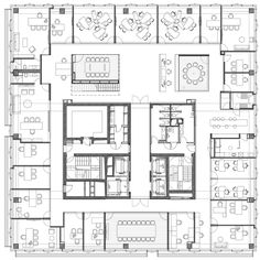 the floor plan for an office building