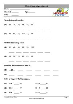 worksheet for grade 1 students to practice numbers and place value in the classroom