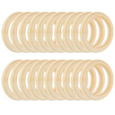 10 pairs of unfinished wood rings for making jewelry, crafts and crafting - set of 12