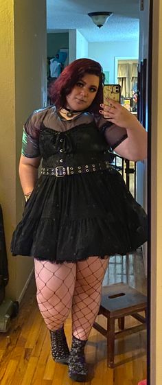 Pastel Goth Plus Size, Plus Size Mall Goth, Plus Size Emo Outfits, Chubby Goth Outfit, Goth Outfits Plus Size, Fat Goth, Chubby Goth, Outfits For The Summer