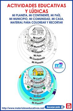 a poster with the words in spanish on it and an image of a house surrounded by circles