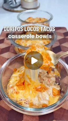 a video showing how to make tortillas tacos with casserole bowls