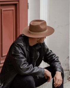 Meet The Lefroy - men's fedora hat in dark brown color.  The Lefroy hat has a tall teardrop-shaped crown with a wide, stiff brim. It comes with a tonal brown suede leather band. Like any other Reverie wool felt hat for men, The Lefroy features an adjustable inner strap. It allows you to reduce the size of the hat by another 2 cm. Details: - Men's wool fedora hat - 100% Australian wool - adjustable inner strap to fit your head size - removable hat band - flat brim - 8 cm - fedora crown height - 1 Mens Fedora Hat, Brown Fedora, Mens Fedora, Wool Fedora Hat, Wool Fedora, Dark Brown Color, Hat For Man, Head Accessories, Felt Hat