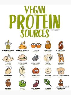 Vegan Protein Sources, Protein Dinner, Vegan Nutrition, Makanan Diet, Vegan Dinner, Vegan Protein, Food Facts, Vegan Foods, Protein Sources