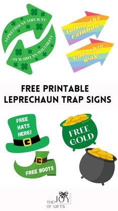 st patrick's day free printable leprechaun trap signs