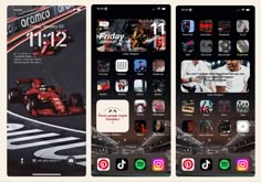 the iphone app is displaying an image of a race car and other things on it