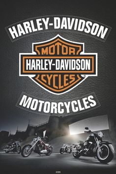 harley davidson motorcycles are shown in this advertisement