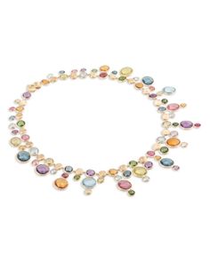 Marco Bicego 18K Yellow Gold Jaipur Color Multi Gemstone Dangling Collar Necklace, 17 Marco Bicego, Collar Necklace, Jaipur, Jewelry Accessories, Yellow Gold, Gemstones, Collar, Yellow, Gold