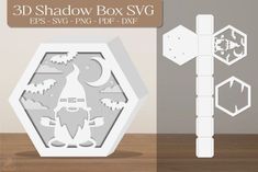 the 3d shadow box svg is designed to look like it has been cut out from paper