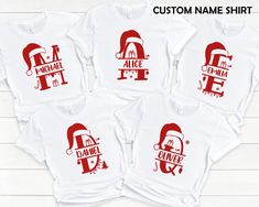 Personalized Name Christmas Family Matching Shirts, Custom Monogram Christmas T-Shirt, Initial Name Tshirt, Funny Christmas Group Party Tees We have designed fun, enjoyable and stylish t-shirts to make you happy with small details on Christmas. Don't forget to check out our other t-shirts 😊 ❀ HOW TO ORDER T-SHIRT ❀ 1- Please Check and Review All Product Photos. 2- Select Your T-Shirt Style and T-Shirt Color from drop down menus. 3- Choose your TEXT Color. Please add your text color in the custo Shirts Detail, Halloween Pregnancy Shirt, Name Tshirt, Group Party, Family Matching Shirts, Name Christmas, Christmas Monogram, T Shirt Picture, Pregnancy Announcement Shirt