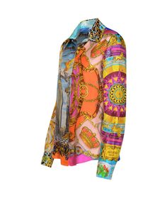 Moschino Multicolor Silk Shirt | italist Designer Multicolor Silk Shirt, Multicolor Printed Silk Shirt, Designer Multicolor Printed Shirt, Multicolor Silk Shirt For Spring, Designer Silk Shirt With Spread Collar, Luxury Long Sleeve Silk Shirt, Luxury Silk Blouse With Spread Collar, Designer Multicolor Long Sleeve Shirt, Multicolor Silk Top With Vibrant Print