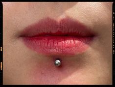 Labret Piercing Lower Labret Piercing, Labret Piercing Aesthetic, Central Labret Piercing, Ampallang Piercing, Central Labret, Labret Piercing Stud, Nose Bridge Piercing