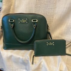 New Without Tags.Top Handle Purse Comes With Shoulder Strap For Crossbody. Purse Comes With Wallet. Green Kate Spade Shoulder Bag For Travel, Classic Kate Spade Green Shoulder Bag, Kate Spade Green Bag With Detachable Handle, Luxury Green Kate Spade Shoulder Bag, Kate Spade Green Crossbody Shoulder Bag, Kate Spade Green, Bags Kate Spade, Kate Spade Bags, Kate Spade Bag