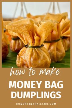 how to make money bag dumplings with text overlay