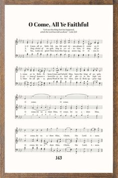 sheet music with the words o come all yee faithful