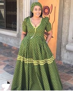 Seshoeshoe Dresses, South African Traditional Dresses, Different Dress Styles, African Traditional Wear, Church Inspiration, African Attire Dresses, Afrocentric Fashion, Traditional Gowns, Shweshwe Dresses