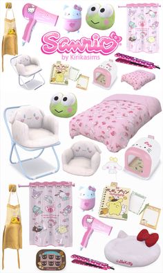 some toys are arranged in the shape of a bed, chair and other items for sale