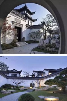 Expensive Japanese House, Japanese Style Mansion, Japanese Mansion Modern, Chinese Style House, Asian House Design, Chinese Houses, China House