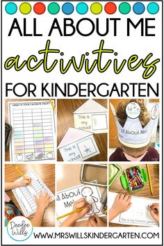 all about me activities for kids to do in the classroom with their own name and pictures