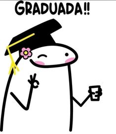 a drawing of a graduate with the words graduation on it's forehead and an image of a cow wearing a mortar cap